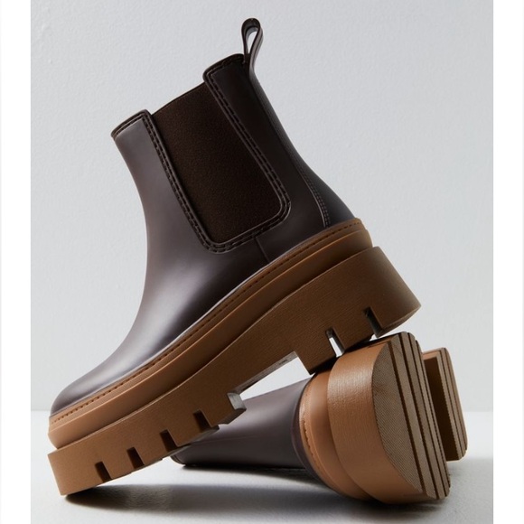 Jeffrey Campbell | Pisces Rain Boots Brown Honey Size 6 - Picture 1 of 10